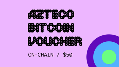 Azteco Bitcoin Crypto Voucher - On-Chain - 50 USD - Instant Delivery in Oman