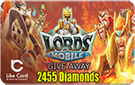 Lords Mobile Gift Card Diamonds 2455 - Instant Delivery in Oman
