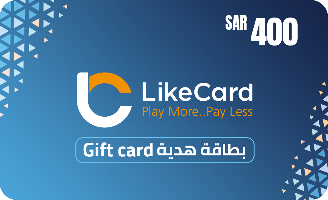 LikeCard Gift Card 400 SAR (KSA Account) - Buy Online