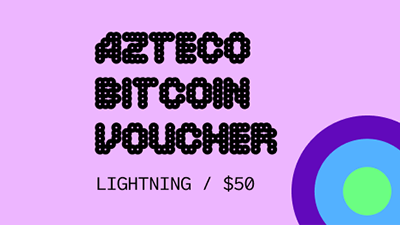 Azteco Bitcoin Crypto Voucher - Lightning - 50 USD - Instant Delivery in Oman